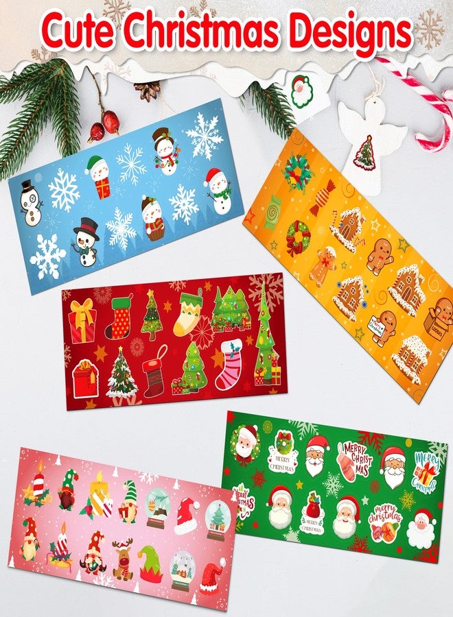 LINAYE Christmas Stickers for Kids 120 Sheets 1400PCS Christmas Stickers Bulk Pack Cute Adhesive for Treat Bags, Goodie Bags Party Favors for Girls Boys - Image 4